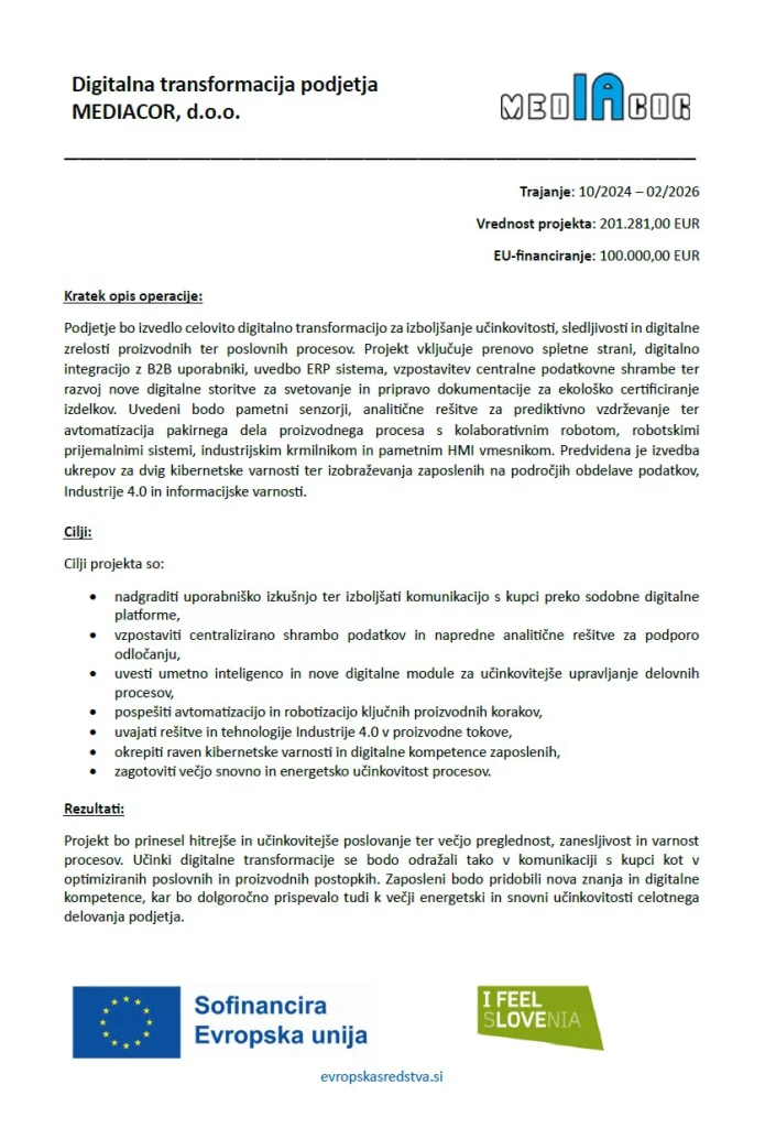 Digitalna transformacija Mediacor